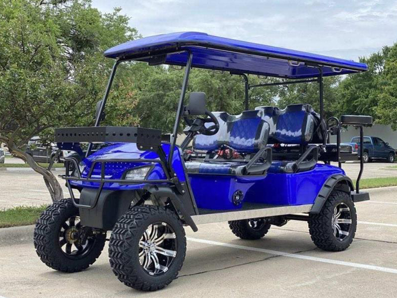 Blue Golf Cart